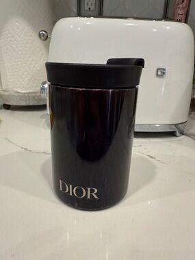 Dior Black Travel Mug with Logo